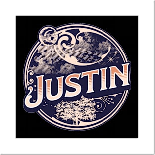 Justin Name Tshirt Posters and Art